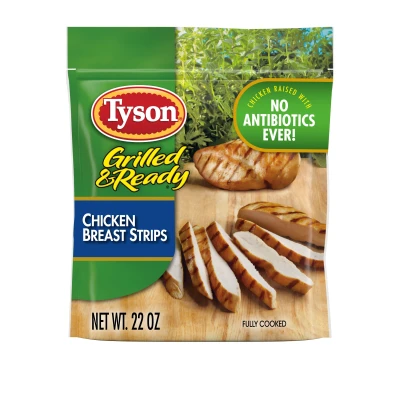 Grilled & Ready Chicken Breast Strips, 1.37 lb Bag