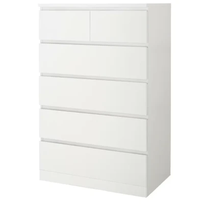 MALM Ladekast 6 lades, wit, 80x123 cm - IKEA
