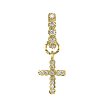 Petite Pave Cross Charm