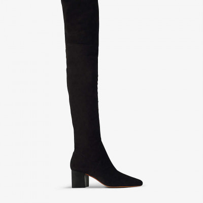 MAJE Faena suede over-the-knee heeled boots