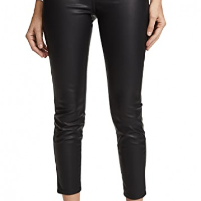 The Principle Mid Rise Vegan Leather Skinny Pants