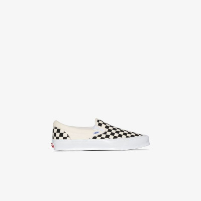 Vans black and white Checkerboard Classic slip-on sneakers