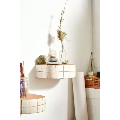 Kaarlo Small Ceramic Wall Shelf - Brown ALL at Urban Outfitters