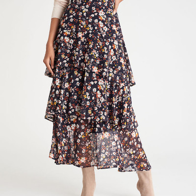 Flounce Maxi Skirt