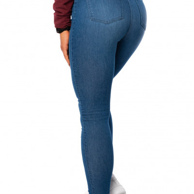 Womens Contour High Waisted Fitjeans - Azure Blue Marl