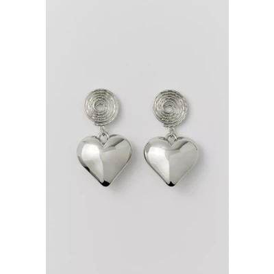 Heart Swirl Drop Earring