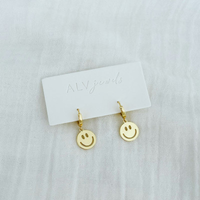 SMILEY GAL HUGGIE HOOPS Ã¢â‚¬â€ ALV Jewels