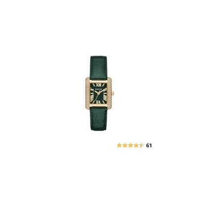 Michael Kors Emery Women's Watch, Rectangular Stainless Steel Watch for Women with Steel or Leather Band
