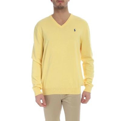 RALPH LAUREN MENS 710744677004 YELLOW COTTON SWEATER