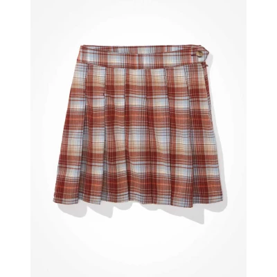 Plaid Pleated Skirt