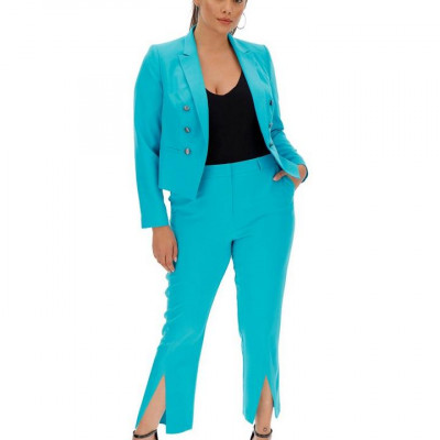 Aqua Split Low Hem Tapered Pants