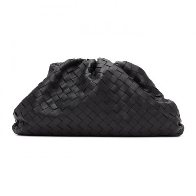 Bottega Veneta Black Intrecciato The Pouch Clutch