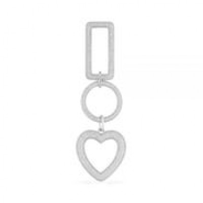 Mono Rectangle Circle And Heart Dropping Earring