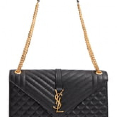 Saint Laurent Large Envelope Calfskin Shoulder Bag -