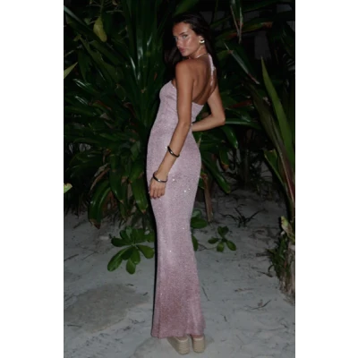 Better Than Before Sequin Maxi Dress Pink