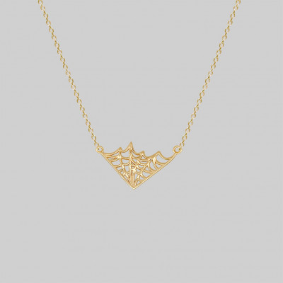 Web Necklace - Gold