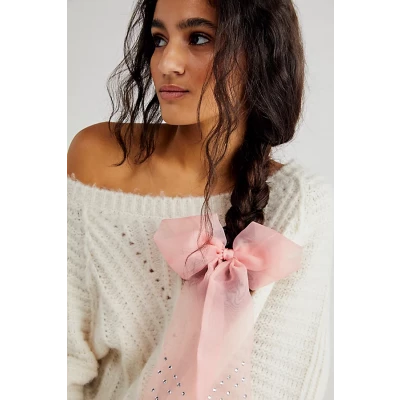 Peggy Sue Sheer Bow by Free People, Blush