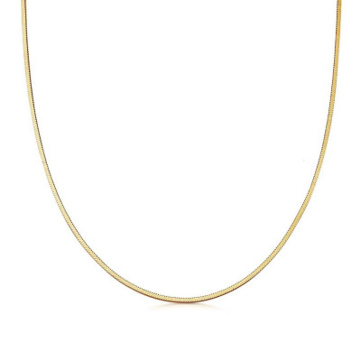 Gold Square Snake Chain Necklace