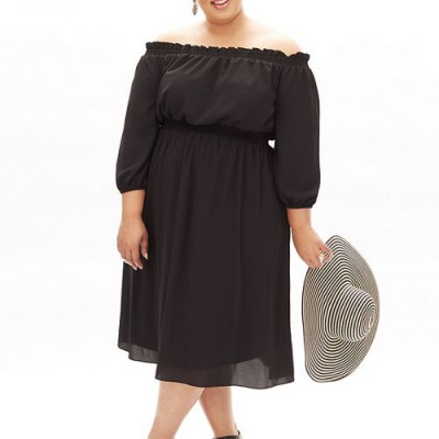 Off-The-Shoulder Beauticurve Midi Dress