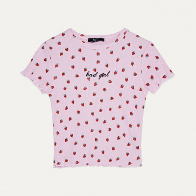 Printed T-Shirt With Texture