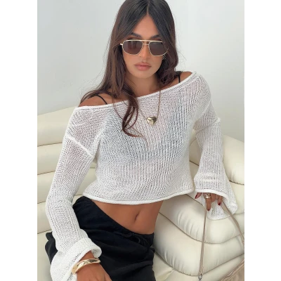 Cafe Pari Sweater White