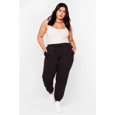 Womens Plus Size Paperbag Waist Jogger - Black - 20, Black