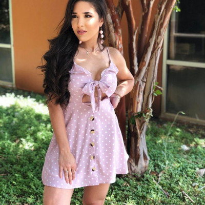 Lilac Polka Dot Dress