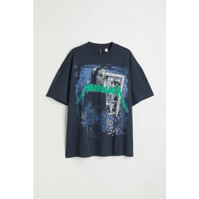 H & M - H & M+ Printed T-shirt - Blue