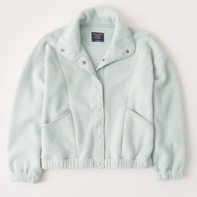 Womens Polar Fleece Snap-Up Jacket | Womens Tops | Abercrombie.com