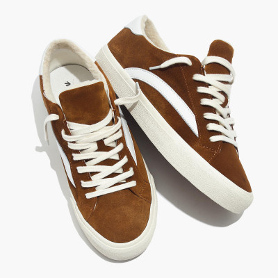 Sidewalk Low-Top Sneakers In Suede And Sherpa
