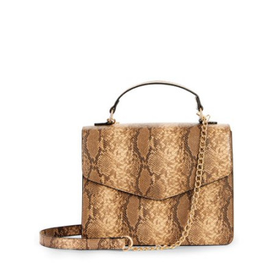 Metallic Sky Top Handle Chain Crossbody