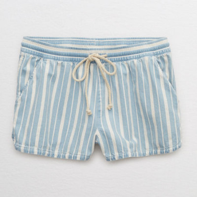 Aerie Chambray Short Womens Eyelet Blue
