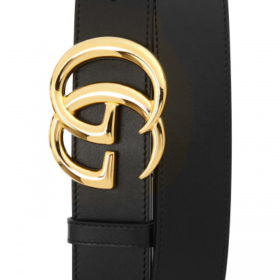 Mens Gucci Gg Logo Leather Belt