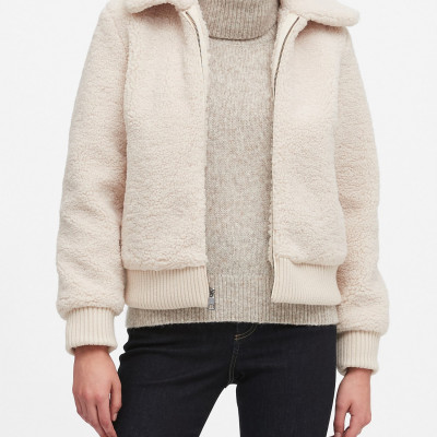 Petite Sherpa Bomber Jacket