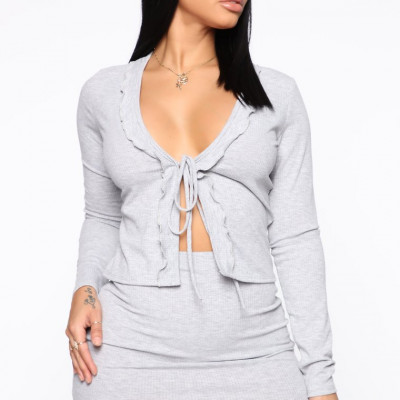Sunday's Are For Brunching Set - Heather Grey