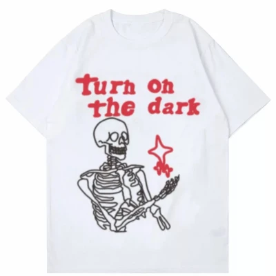 T-Shirt White Turn On The Dark