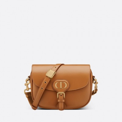 Medium Dior Bobby Bag Cognac-Colored Box Calfskin
