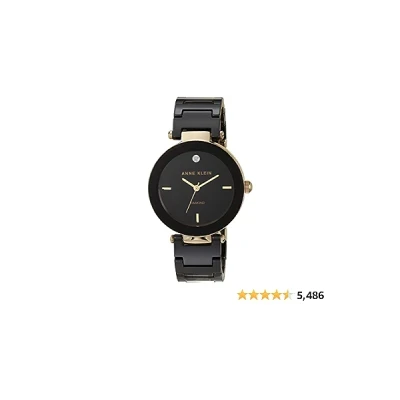 Anne Klein Women's Genuine Diamond Dial Ceramic Bracelet Watch