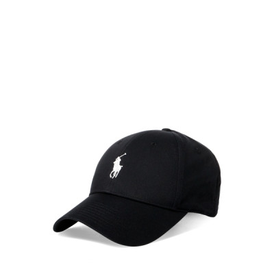 Ralph Lauren Twill Baseball Cap in Polo Black -
