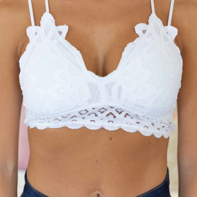 So This Is Love White Lace Bralette