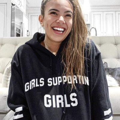 Girls Supporting Girls Black Hoodie