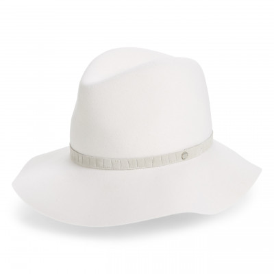 Womens Rag & Bone Floppy Brim Wool Fedora - Ivory