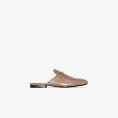 Gucci beige Princetown leather slippers