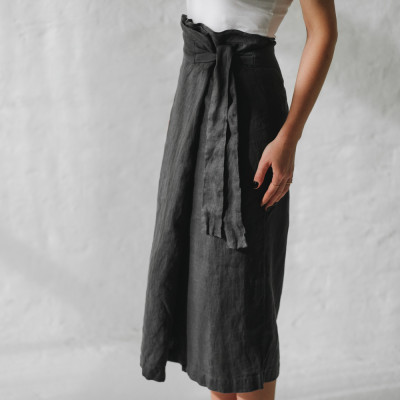 Belted Skirt Dark Grey