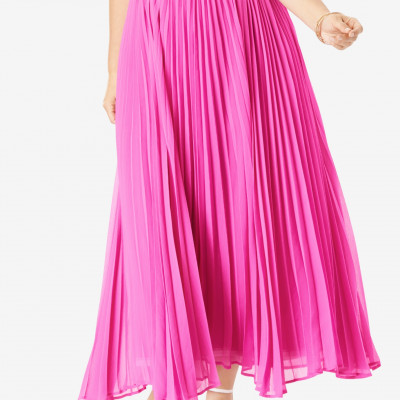 Pleated Maxi Skirt