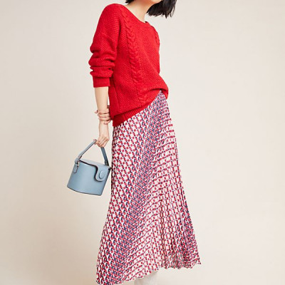 Hildi Pleated Midi Skirt