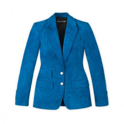 Tailored Cashmere Suede Peak Lapel Jacket