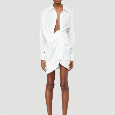 Jacquemus La Robe Bahia Dress in White size FR - 34
