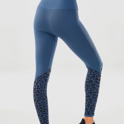 Fabletics High-Waisted Seamless Leopard Legging Womens blue