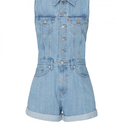 Marian Denim Romper